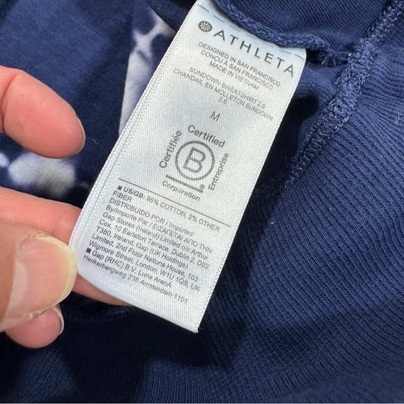 Athleta Sundown Sweatshirt II Eclipse Blue Size Medium - Picture 3 of 6